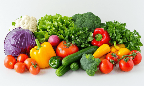 玉米汁摄影照片_不同水果和蔬菜的蔬菜水果堆
