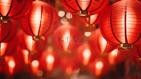 春节挂起的红色灯笼设计图