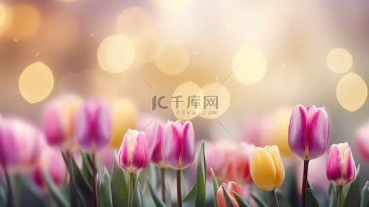 粉色的花朵素材背景图片_春天粉色的郁金香背景素材