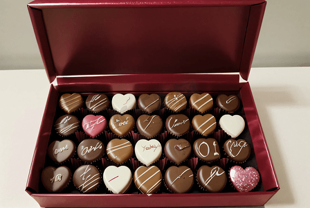 情人节爱心巧克力摄影图5