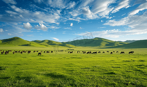 技术大牛摄影照片_内蒙古大草原天然牧场