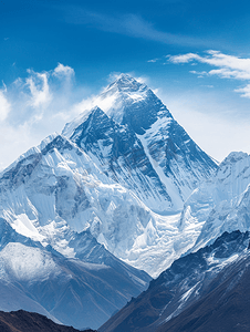 自然风景喜马拉雅山珠穆朗玛峰地区