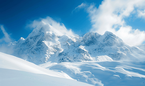 雪山自然风景