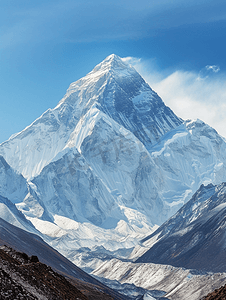 自然风景喜马拉雅山珠穆朗玛峰地区
