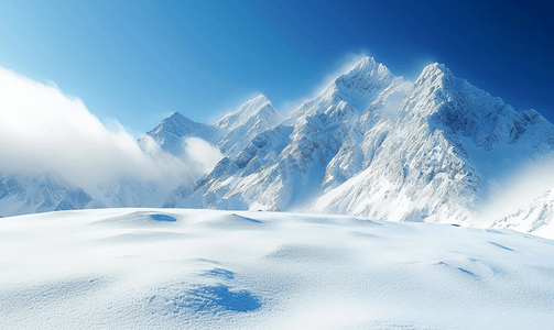 雪山自然风景