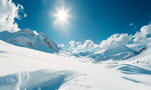 雪山自然风景