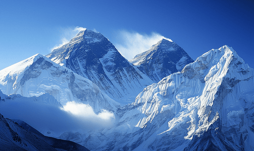 自然风景摄影照片_自然风景喜马拉雅山珠穆朗玛峰地区