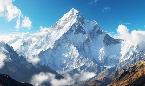 自然风景喜马拉雅山珠穆朗玛峰地区