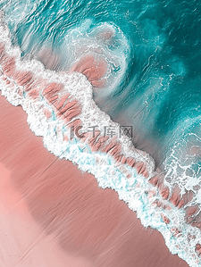 澎湃背景图片_航拍俯视大海沙滩浪花的场景图6设计