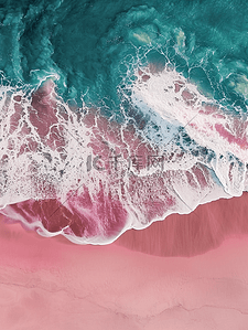 澎湃背景图片_航拍俯视大海沙滩浪花的场景图18背景图片
