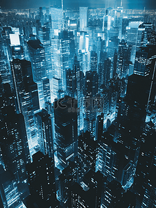 展板背景图片_蓝色数字化智能城市现代化展板背景13