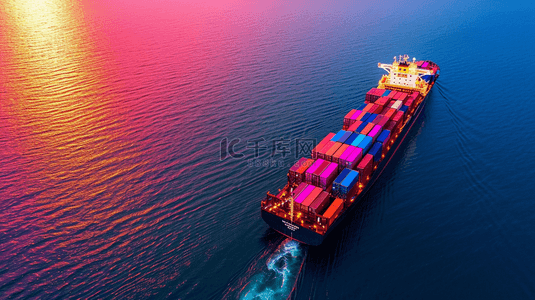 运输背景图片_高清海上俯视货船运输集装箱的背景8