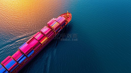运输背景图片_高清海上俯视货船运输集装箱的背景7