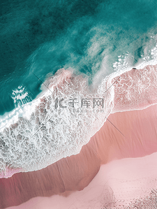 澎湃背景图片_航拍俯视大海沙滩浪花的场景图12背景图