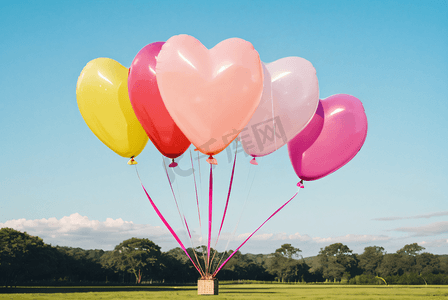 告白攻略摄影照片_情人节浪漫爱心气球摄影图4