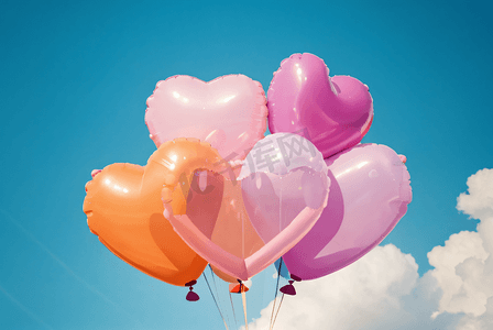情人节浪漫粉色气球摄影配图0