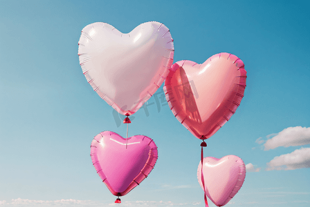 情人节浪漫粉色气球摄影配图7