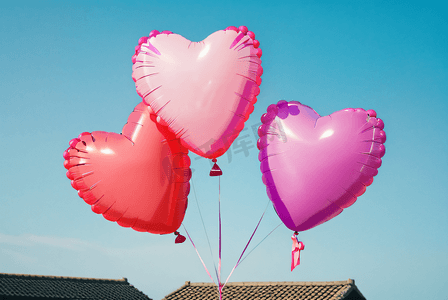 情人节浪漫粉色气球摄影配图5