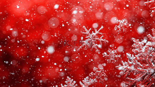 圣诞背景图片_节日红色雪花背景6