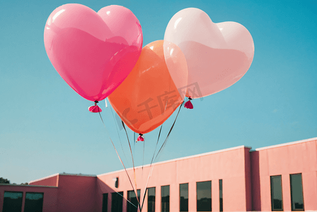 情人节浪漫粉色气球摄影配图9
