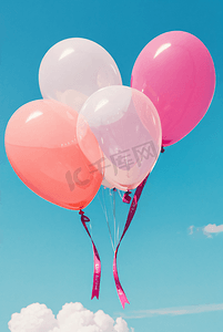 浪漫的彩色气球摄像图1高清摄影图