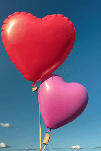 爱心盒饭摄影照片_情人节浪漫告白气球摄影图3