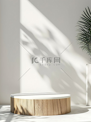 木板背景图片_白色墙壁木板电商展台设计