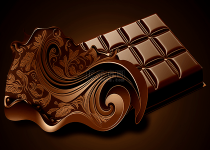 巧克力创意写实背景