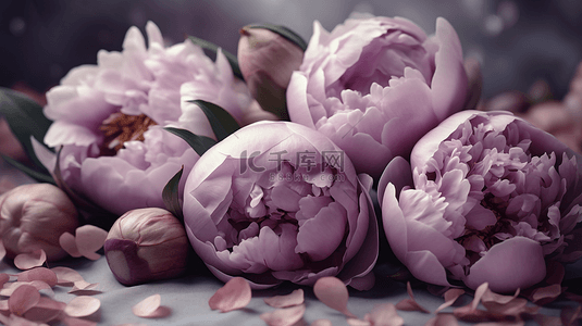 粉色花苞背景图片_紫色花苞芍药花瓣背景