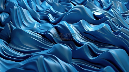 科技抽象线条背景图片_抽象艺术背景插图中计算机生成的程式化纹理蓝色表面