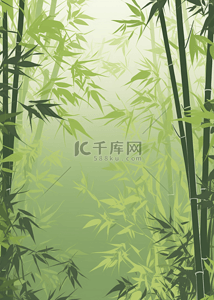 竹子绿色扁平背景