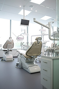 配备两把牙科椅的医疗牙科诊所