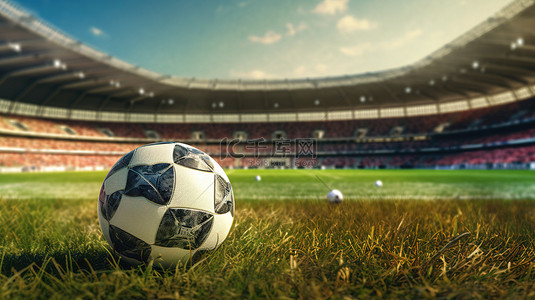 世界杯足球场背景图片_世界杯体育场足球场的 3d 渲染