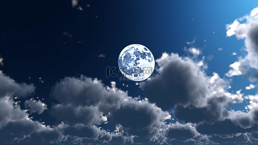 月亮天空星系乌云