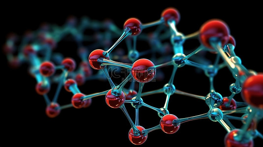 化学生物背景图片_细胞内的共价键合 3d 渲染液滴背景中原子和离子之间的简单化学键