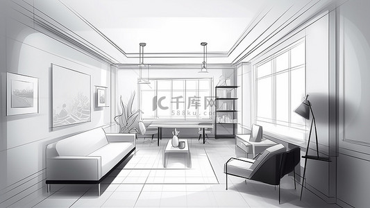 室内装饰空间白色装修