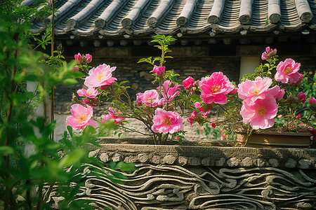 牡丹背景图片_花儿开了