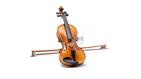 小提琴背景图片_孤立 3d 渲染中的风化小提琴
