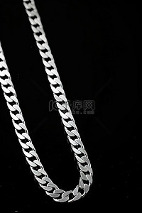 银珠链 6 6 毫米宽白金链项链