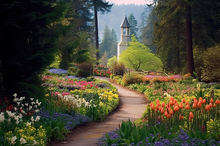 西雅图背景图片_西雅图的花园