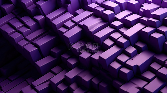 3d 渲染紫色几何浮雕背景