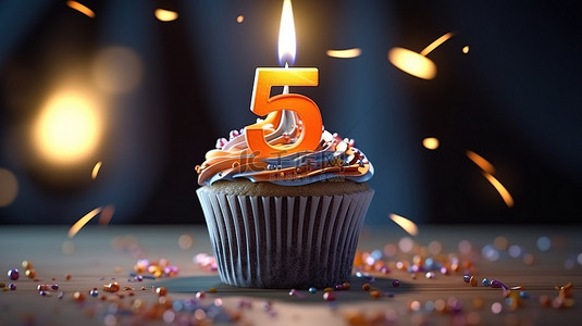 65 岁生日蛋糕庆祝活动的 3d 渲染