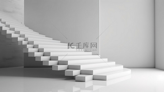 it步骤背景图片_超现实的步骤 3d 渲染抽象楼梯与复制空间背景