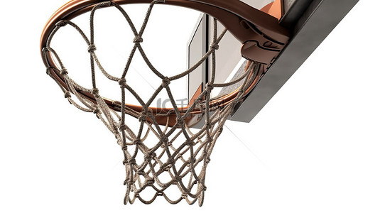 篮球在白色背景上孤立的 3d 渲染
