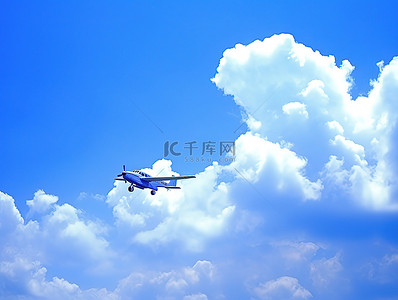 飞机在蓝天
