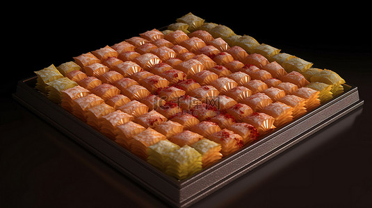 果仁背景图片_经典 3D 扭曲的土耳其果仁蜜饼