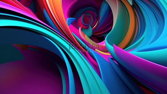 科技渐变光感几何背景图片_明亮的蓝色抽象壁纸的现代艺术彩色 3d 渲染