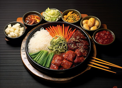 米饭背景图片_烧酒和甜米饭是韩国街头小吃的终极配方