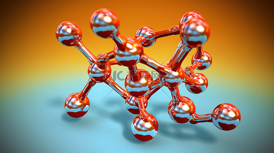 化学生物背景图片_天冬氨酸分子结构与剪切路径的 3d 插图