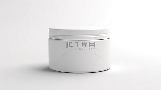 水壶背景图片_空的白色塑料容器，在纯白色背景 3D 可视化上为您的设计提供充足的空间